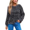 imageCUPSHE Womens Pullover Sweater Rainbow Pom Ribbed Knit Long Sleeve Fall Colorful Jumper TopsBlack