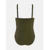imageCUPSHE Plus Size One Piece Swimsuit for Women Ruched Underwire Bathing Suit Curvy Tummy Control SwimwearDark Olive Green