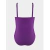imageCUPSHE Plus Size One Piece Swimsuit for Women Ruched Underwire Bathing Suit Curvy Tummy Control SwimwearDeep Purple