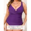 imageCUPSHE Plus Size One Piece Swimsuit for Women Ruched Underwire Bathing Suit Curvy Tummy Control SwimwearDeep Purple