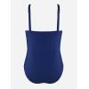 imageCUPSHE Plus Size One Piece Swimsuit for Women Ruched Underwire Bathing Suit Curvy Tummy Control SwimwearMidnight Blue