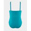 imageCUPSHE Plus Size One Piece Swimsuit for Women Ruched Underwire Bathing Suit Curvy Tummy Control SwimwearTeal