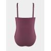 imageCUPSHE Plus Size One Piece Swimsuit for Women Ruched Underwire Bathing Suit Curvy Tummy Control SwimwearWine Red