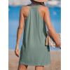 imageCUPSHE Women Swim Coverup Sleeveless Eyelet Summer Beach Coverup DressGreen