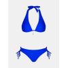 imageCUPSHE Womens Bikini Sets Two Piece Swimsuit Plunging Neck Halter Cheeky Bottom Low Rise Strappy Side TieRoyal Blue