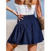 imageCUPSHE Womens Casual Shorts Smocked High Rise Bathing Suit Cover Up Wide Leg Beach Summer ShortsBlue