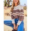 imageCUPSHE Womens Long Sleeve Sweater Striped 2024 Fall Casual Fit Crochet Knit Sweater Top