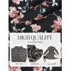 imageCUPSHE Womens Mock Neck Floral Mini Fall Dress Long Ruffle Sleeve Elastic Waist Smocked Casual Flowying Autumn DressesBlack