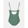 imageCUPSHE Womens One Piece Swimsuit Bathing Suit Square Neck Back Cut Out Drawstring Self Tie Back HookBasil Green