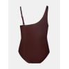 imageCUPSHE Womens Plus Size Swimsuit One Piece Bathing Suit Mesh Removable Straps SwimwearBrown