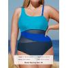 imageCUPSHE Womens Plus Size Swimsuit One Piece Bathing Suit Mesh Removable Straps SwimwearCyanBlackBlue