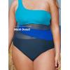 imageCUPSHE Womens Plus Size Swimsuit One Piece Bathing Suit Mesh Removable Straps SwimwearCyanBlackBlue