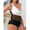 imageCUPSHE Womens Plus Size Swimsuit One Piece Tummy Control Bathing Suit Crossback Halter Ruched SwimwearBlackWhite