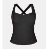imageCUPSHE Womens Plus Size Tankini Top Swimsuit Only Scoop Neck Crisscross Back RuchingBlack