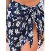 imageCUPSHE Womens Sarong Coverups Beach Wrap Skirt Floral Bikini Short Wraps for SwimwearBlue Floral