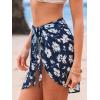 imageCUPSHE Womens Sarong Coverups Beach Wrap Skirt Floral Bikini Short Wraps for SwimwearBlue Floral