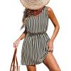 Back Tie-black Striped