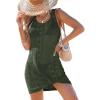 imageCUPSHE Womens Sleeveless Swimsuit Coverup Waffle Knit Swimwear Beach Cover Ups Twisted Mini DressGreeneyelet