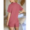 imageCUPSHE Button Down Pajama Shorts Set for Women 2 Piece Post Partum Lounge Shorts PJ SetsRust Red