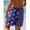 imageCUPSHE Mens Swim Trunks Board Shorts 55 Inch Inseam Mens Swim Shorts Pockets DrawstringIndigo BlueStars