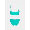 imageCUPSHE Womens Bikini Sets Two Piece Swimsuit Bandeau Top Square Neck Mid Rise Ruched Bathing Suit Spaghetti StrapsGreen