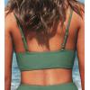 imageCUPSHE Womens Bikini Top Bathing Suit V Neck Adjustable Spaghetti Straps Twist FrontArmy Green