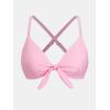 imageCUPSHE Womens Bikini Top Swimsuit Bandeau Top Back Tie with Removable Shoulder StrapsRose Pink