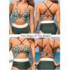 imageCUPSHE Womens One Piece Swimsuit Plunge Neckline Cutout Criss Cross Bathing SuitOlive GreenWhite Polka Dots