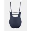 imageCUPSHE Womens One Piece Swimsuit Plunging Deep V Neck Keyhole Open Back Adjustable Strap Bathing Suit TexturedDark Grey