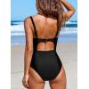 imageCUPSHE Womens One Piece Swimsuit Sweetheart Neck Bathing Suit Underwire Back Hook Adjustable StrapsBlack