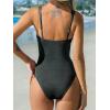 imageCUPSHE Womens One Piece Swimsuit Tummy Control Square Neck Bathing Suit Ruched Adjustable StrapsGrey