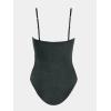 imageCUPSHE Womens One Piece Swimsuit Tummy Control Square Neck Bathing Suit Ruched Adjustable StrapsGrey
