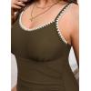 imageCUPSHE Womens Plus Size One Piece Swimsuit Curvy Shell Stitched Bathing Suit Tummy Control Ruched Scoop Neck SwimwearDark Brown