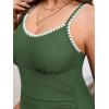 imageCUPSHE Womens Plus Size One Piece Swimsuit Curvy Shell Stitched Bathing Suit Tummy Control Ruched Scoop Neck SwimwearDeep Green