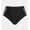 imageCUPSHE Womens Swimsuit Bikini Bottom High Waisted Quick Dry Mesh Side Bathing Suit Full Coverage Swim BottomBlack