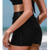 imageCUPSHE Womens Swimsuit Bikini Bottom High Waisted Swim Skirt Full Coverage Drawsting Ruching Side Self TieBlack