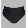 imageCUPSHE Womens Swimsuit Bikini Bottom Ruched Fashion High Waisted Bathing Suit Wrap Front Modern SwimwearBlack