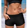 imageCUPSHE Womens Swimsuit Bikini Bottom Swim Board Shorts Quick Dry with Liner Pockets Full CoverageBlack