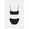 imageCUPSHE Womens Tankini Sets Two Piece Swimsuit Keyhole Cutout Scoop Neck Spaghetti Straps Drawstring Tie Bathing SuitBlack