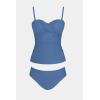 imageCUPSHE Womens Tankini Sets Two Piece Swimsuit Sweetheart Neck Removable Straps Wrapped Molded CupsDusty Blue