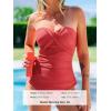 imageCUPSHE Womens Tankini Sets Two Piece Swimsuit Sweetheart Neck Removable Straps Wrapped Molded CupsRed