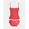 imageCUPSHE Womens Tankini Sets Two Piece Swimsuit Sweetheart Neck Removable Straps Wrapped Molded CupsRed