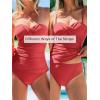 imageCUPSHE Womens Tankini Sets Two Piece Swimsuit Sweetheart Neck Removable Straps Wrapped Molded CupsRed
