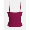 imageCUPSHE Womens Tankini Top Swimsuit Only Scoop Neck Ruched Bathing Suit TopMagengta
