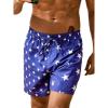 imageCUPSHE Mens Swim Trunks Board Shorts 55 Inch Inseam Mens Swim Shorts Pockets DrawstringIndigo BlueStars