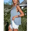 imageCUPSHE Summer Tank Tops for Women Sleeveless Floral Lace Scoop Neck Tops Loose Fit Shirts Casual Vacation OutfitsBlue