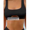 imageCUPSHE Womens Bikini Sets Two Piece Swimsuit High Waisted Square Neck Cutout Wide Straps Tank High Cut Cheeky BottomBlack