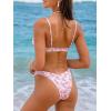 imageCUPSHE Womens Bikini Sets Two Piece Swimsuit V Neck Underwire Adjustable Straps Cheeky Bottom Back HookWhite PinkFloral