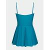 imageCUPSHE Womens One Piece Swim Dress Sweetheart Neck Wrapped Mesh Bathing Suit Adjustable Straps SwimsuitTeal Blue