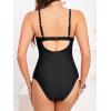 imageCUPSHE Womens One Piece Swimsuit Maternity Wrapped Front Ruched Pregnancy Bathing Suit Back Hook CutoutBlack